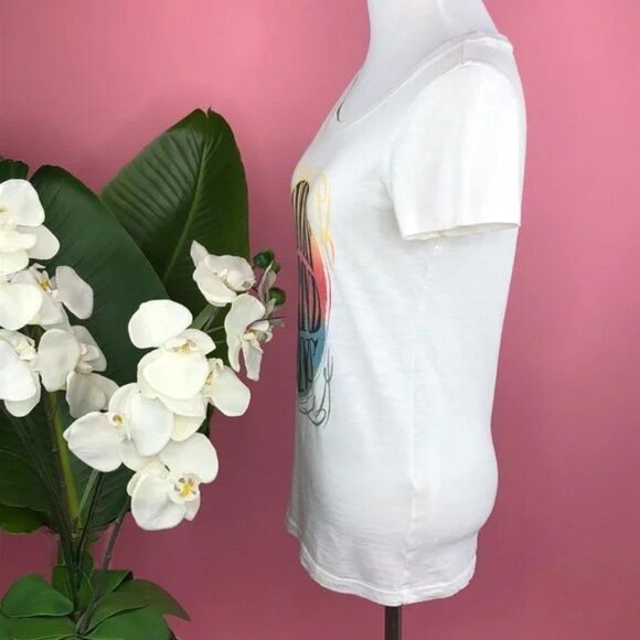 Lucky Brand Classic White Logo Tee Shirt - Picture 4 of 9